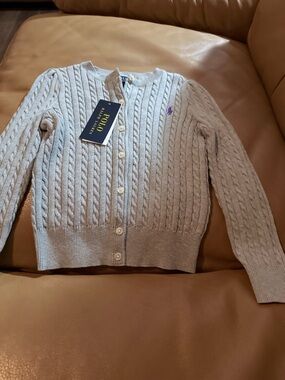 Polo by Ralph Lauren Women's Cable-Knit Cardigan - Gray